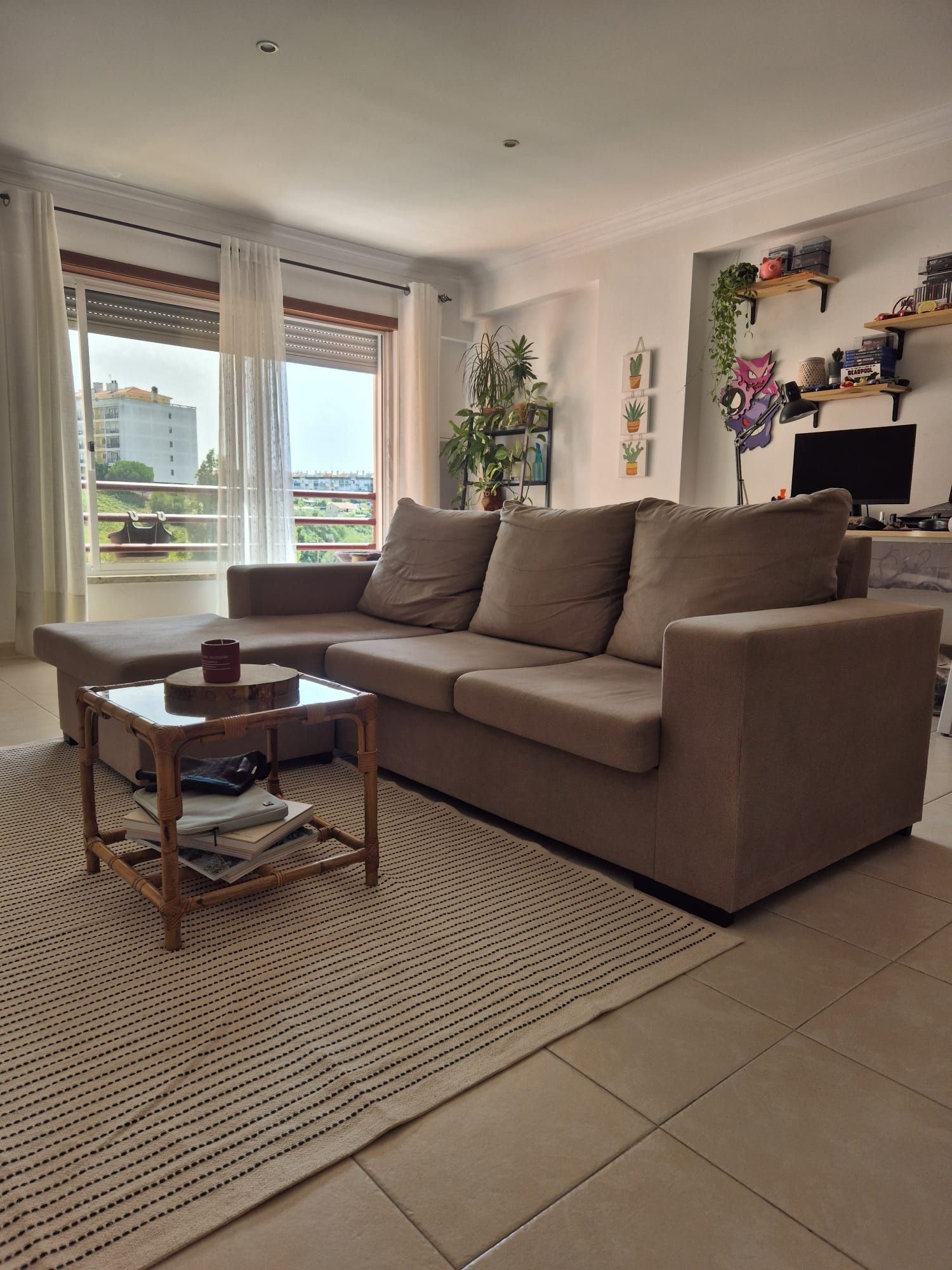 Sofa Taupe com chaise longue