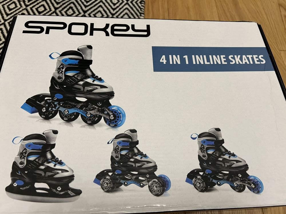 Łyżworolki SPOKEY Quattro 4w1 Rolki i Łyżwy r. 30-33