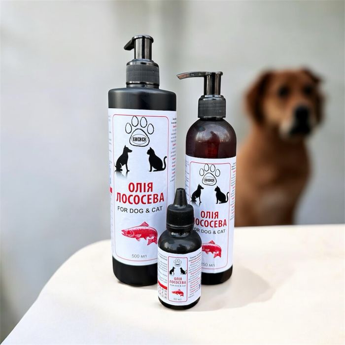 Лососева олія для собак і котів 500 мл