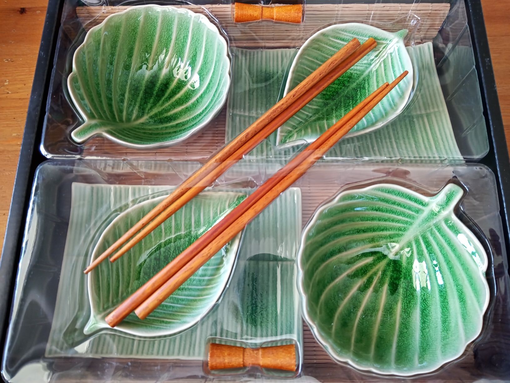 Zestaw do sushi dla 2 osób japoński nowy bambus porcelana