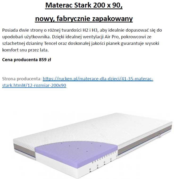 Sprzedam materac piankowy STARK 90x200 fabrycznie zapakowany