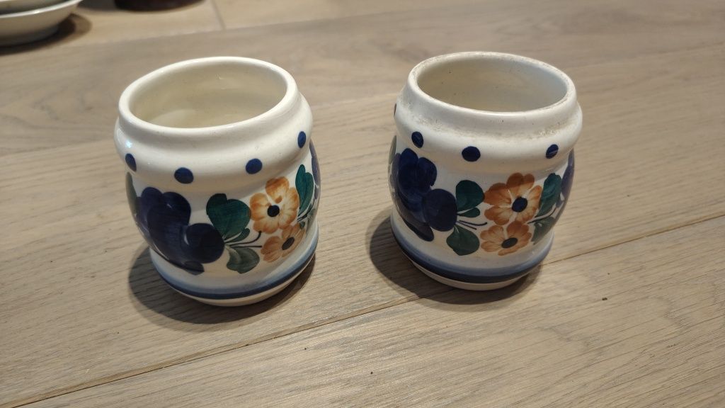 Słoiczek fajans Włocławek, 9cm, przykrywka