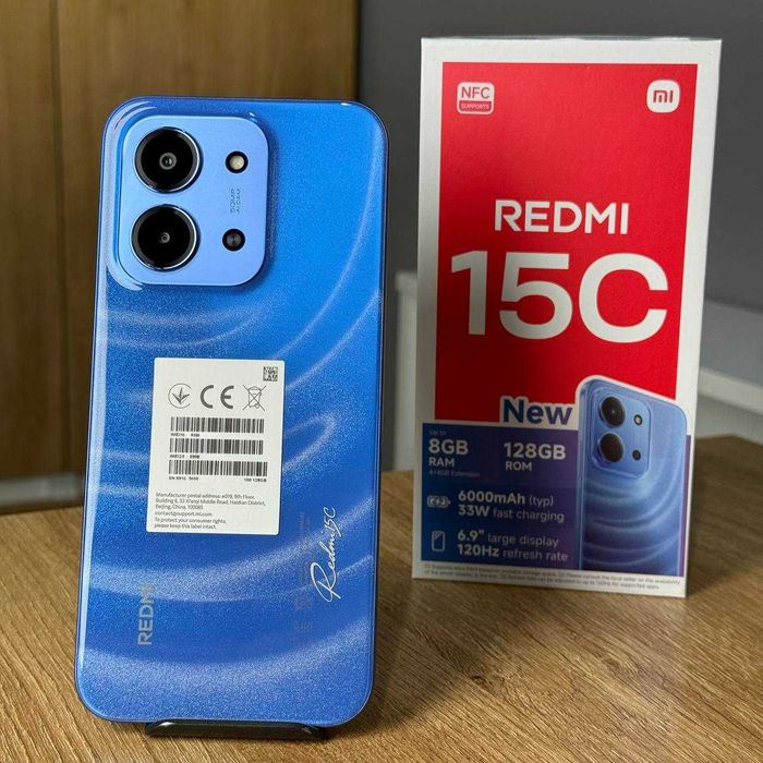 НОВИЙ Телефон Xiaomi Redmi 15C 8/256Gb NFC Blue Купити Смартфон