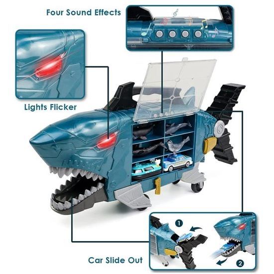 Акула автовоз, морські тварини, акула гараж, робот, трансформер, лего