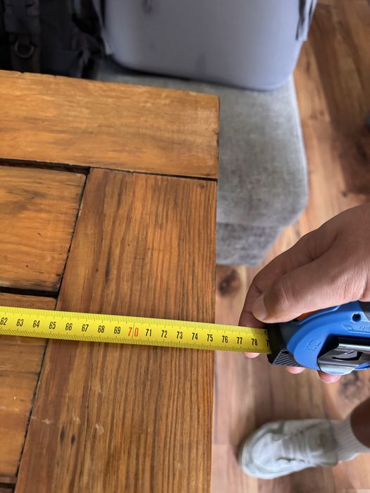 Mesa de madeira (4 unidades) – estilo rústico