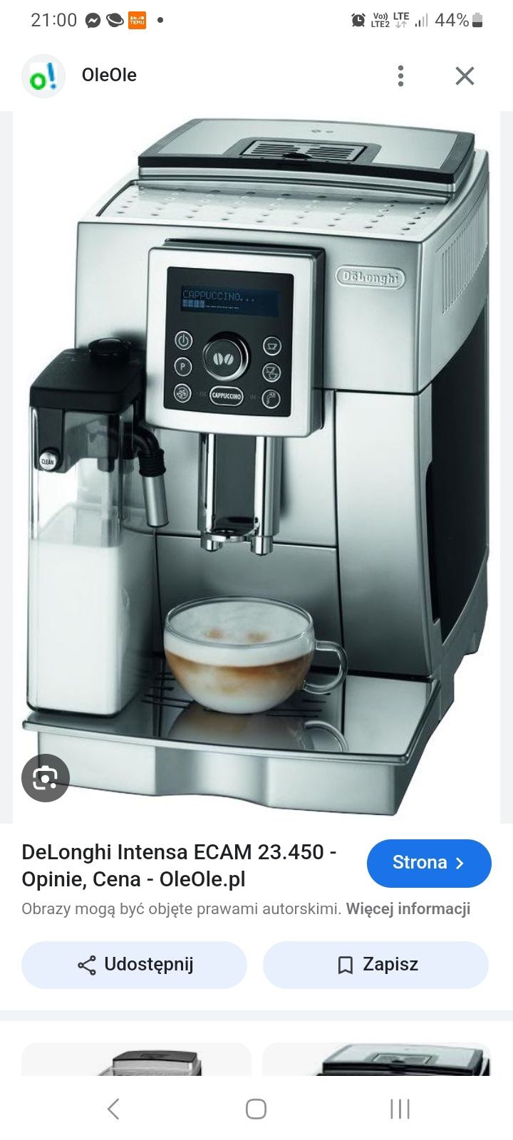 Pojemnik karafka na mleko Delonghi