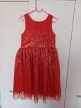 Sukienka H&M r.128 czerwona cekiny