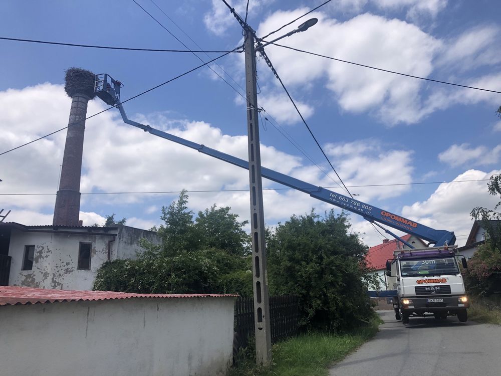 Podnośnik koszowy 4x4 Zwyżki Wumag Palfinger usługi wynajem dźwigi