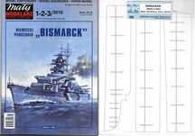 Mały Modelarz 1-2-3_2016 BISMARCK + WRĘGI model 1:300