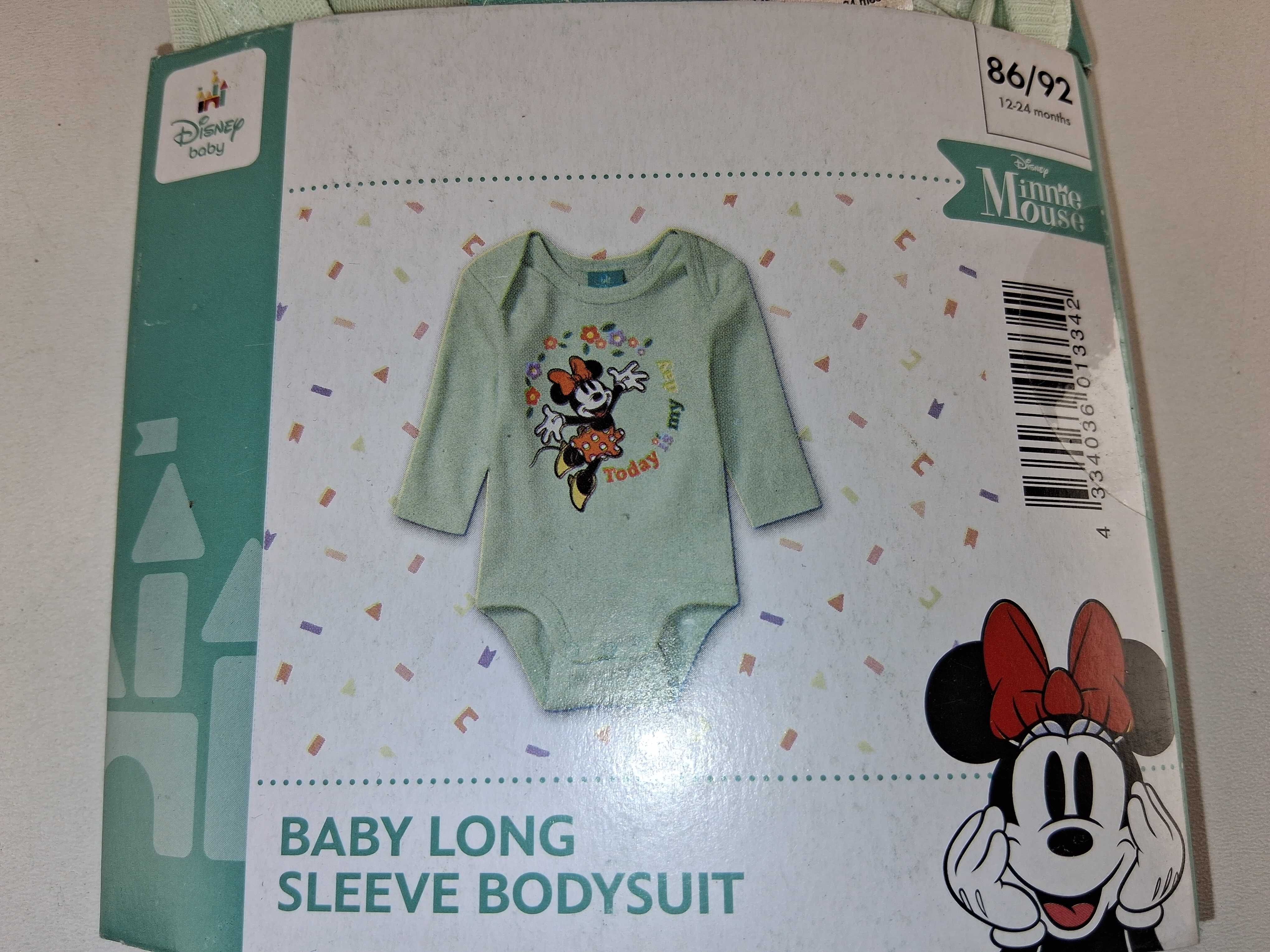 A093 Disney Baby Body Niemowlęce Długi Rękaw Minnie Mouse 86/92