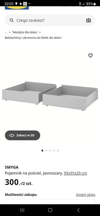 Smyga szuflada szara jedna sztuka