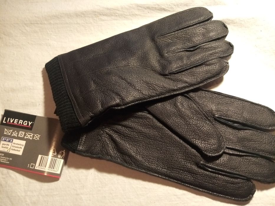 Перчатки мужские кожаные новые