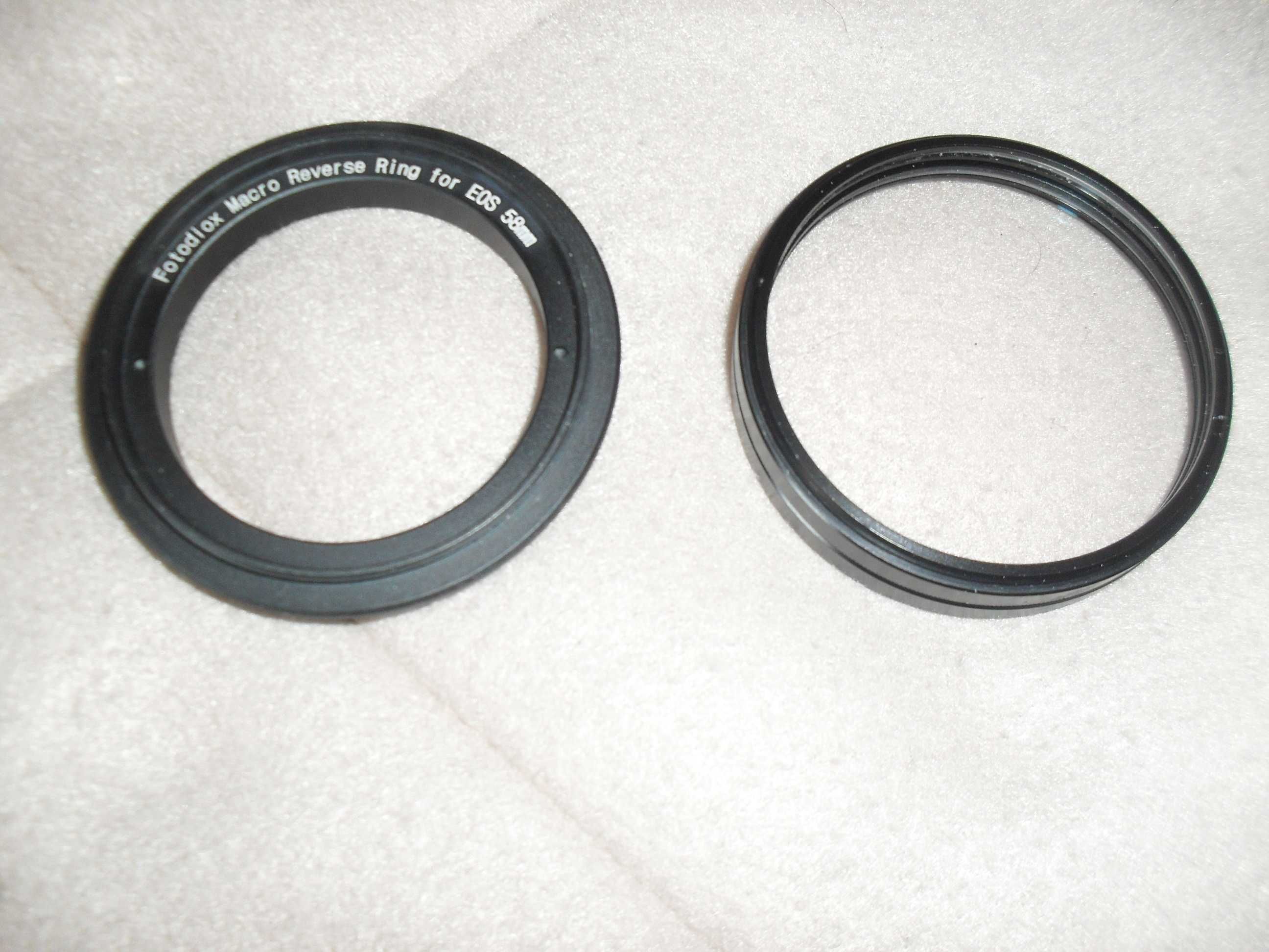 2 Filtros UV Sigma 58mm, Anel inversor EOS EF 58mm + Anel Adapt. Cokin