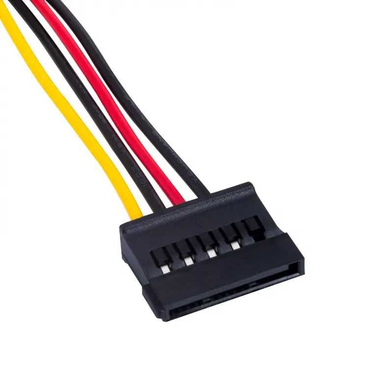 Adapter kabel SATA Power Molex (M) -> 2xSATA (F) Akyga AK-CA-16 15cm