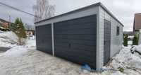 Dwustanowiskowy garaz Premium z dachem jednospadowym 6x5,80