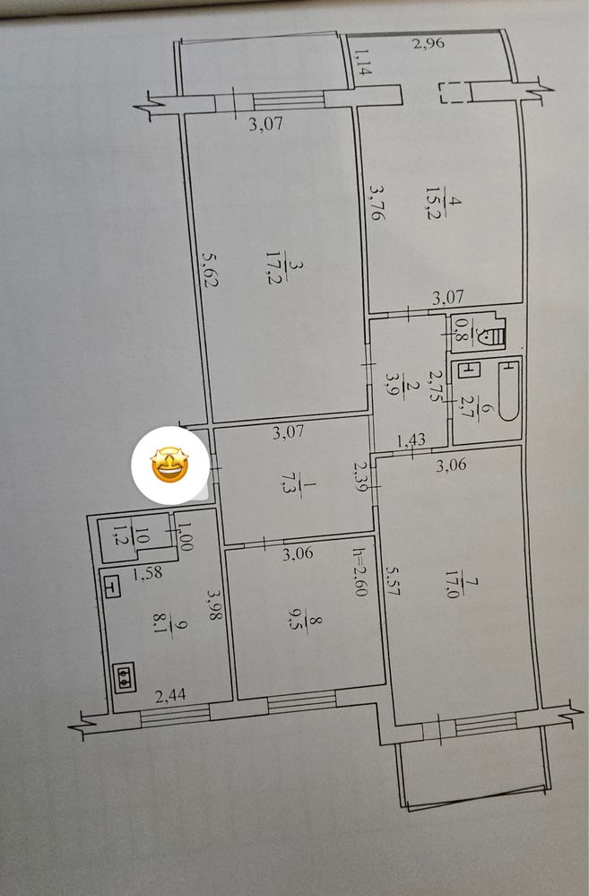 Продам 4 кімнатну квартиру з косметиним ремонтом