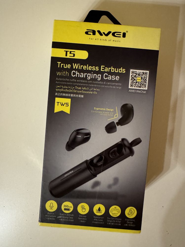 Бездротові Навушники Awei T5 Bluetooth Black