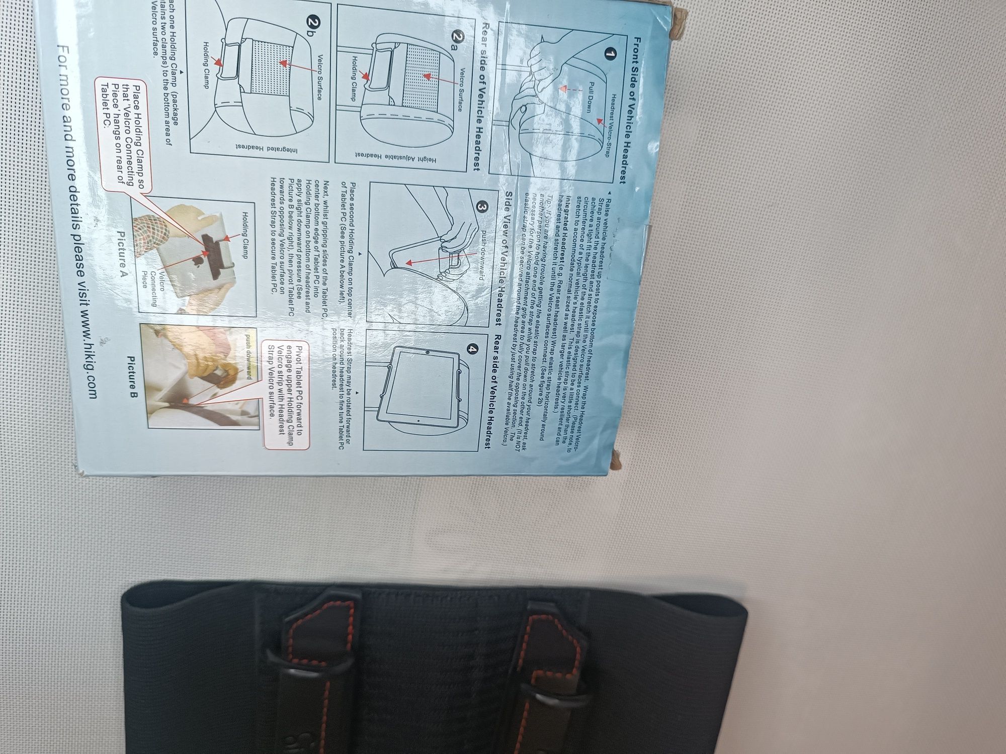Uchwyt samochodowy na zagłówek na tablet dla dzieci