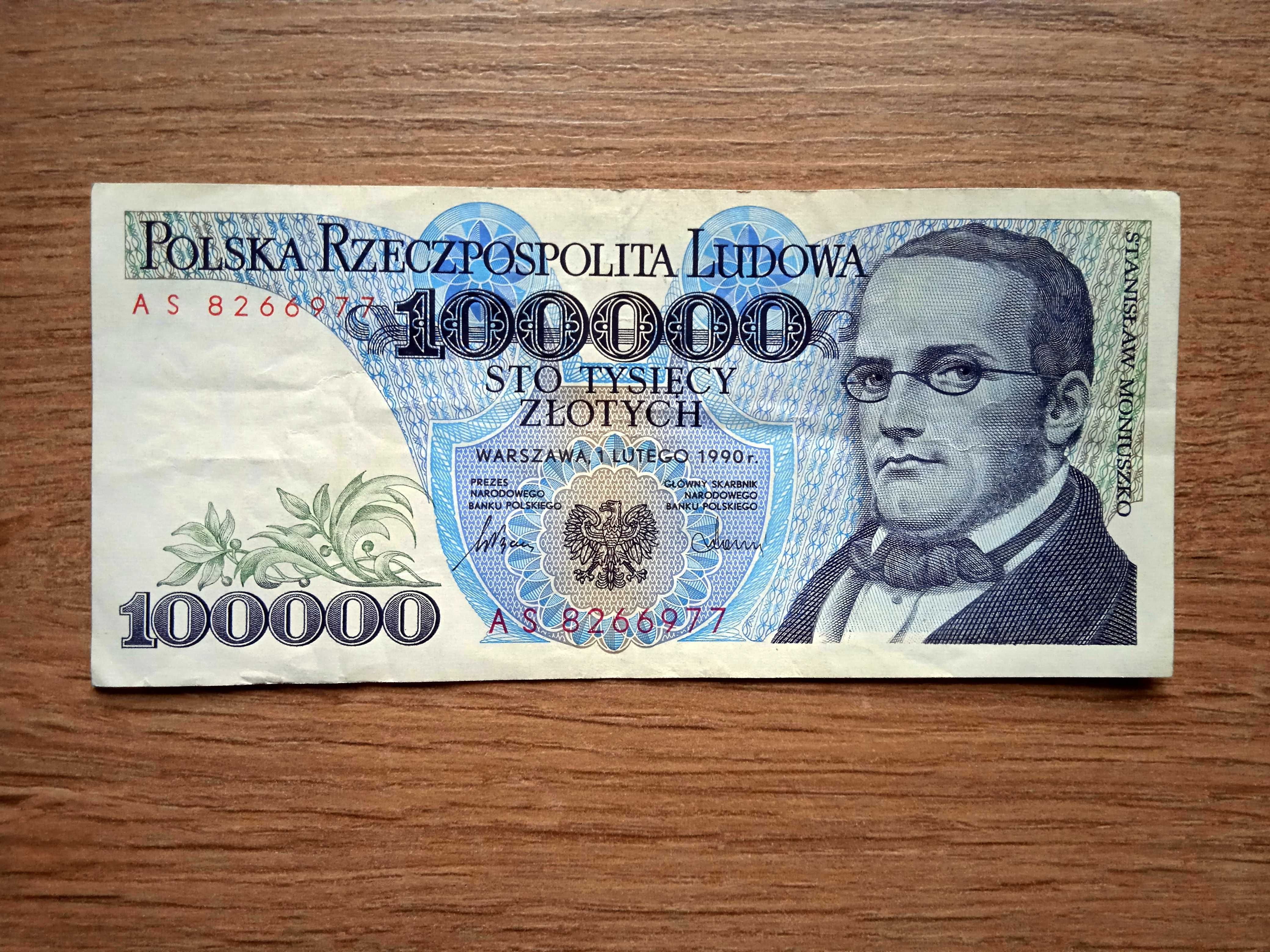 100000 zł 1990 - AS -