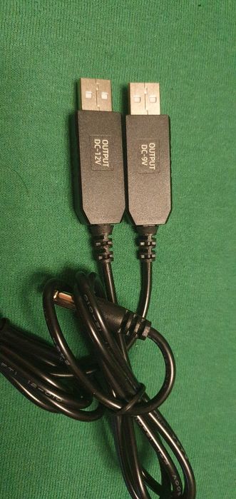 Кабель живлення для підключення роутера через повербанк 9V, та 12V.