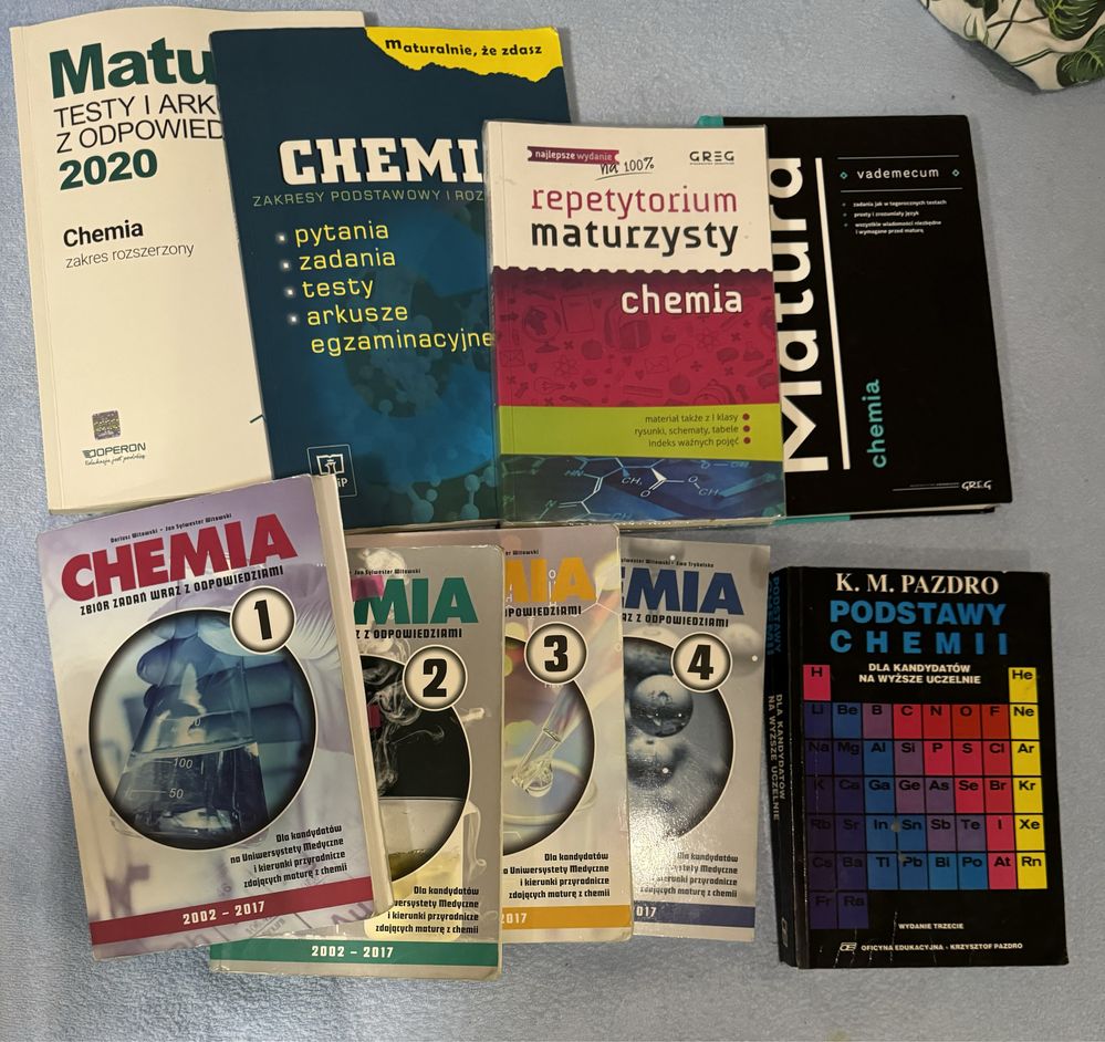 zestaw maturalny do chemii - vademecum, pazdro, witowski, arkusze