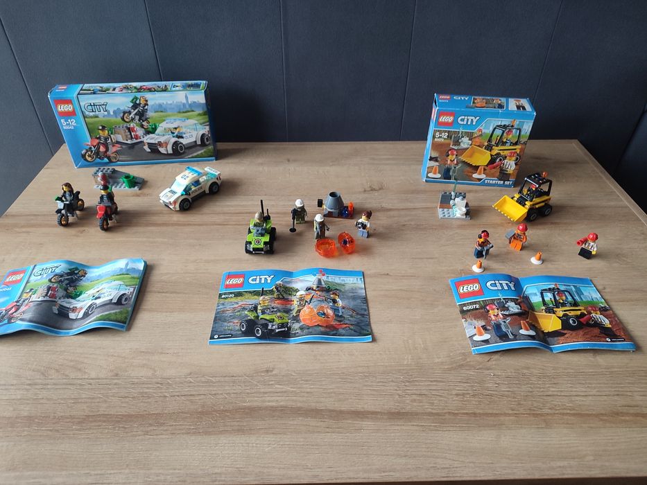 4 zestawy LEGO City! Nr 60042, 60120, 60072, 60006