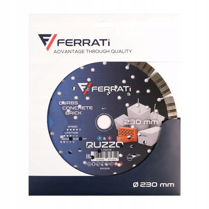 Ferrati Tarcza Do Cięcia Betonu I Materiałów Budowlanych Ruzzo 230Mm
