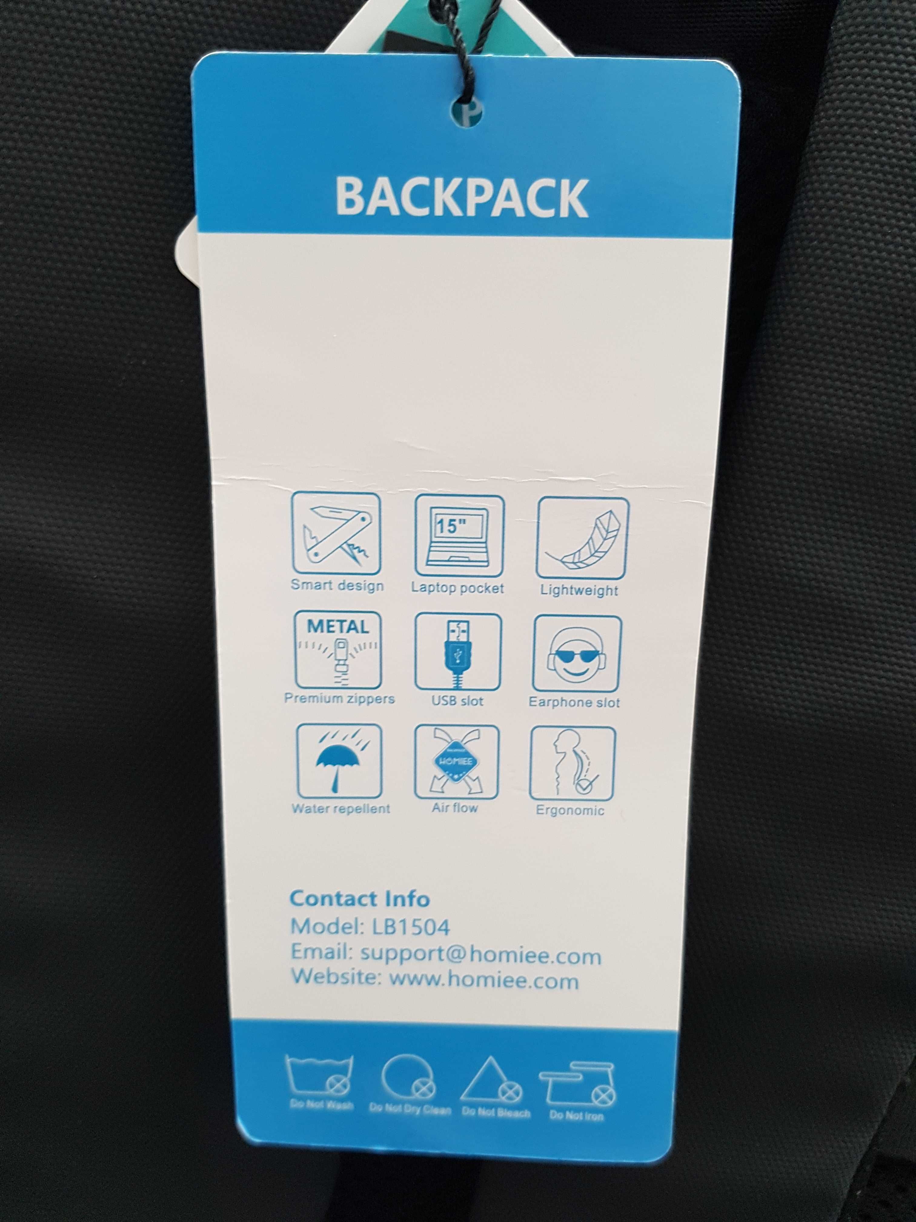 Plecak na laptopa 15,6 torba usb powiekszajacy nowy 22 lub 38L