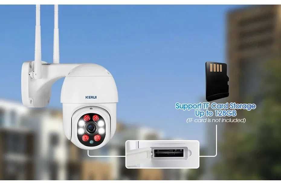 Уличная поворотная IP-камера Wi-Fi Kerui для наружного видеонаблюдения