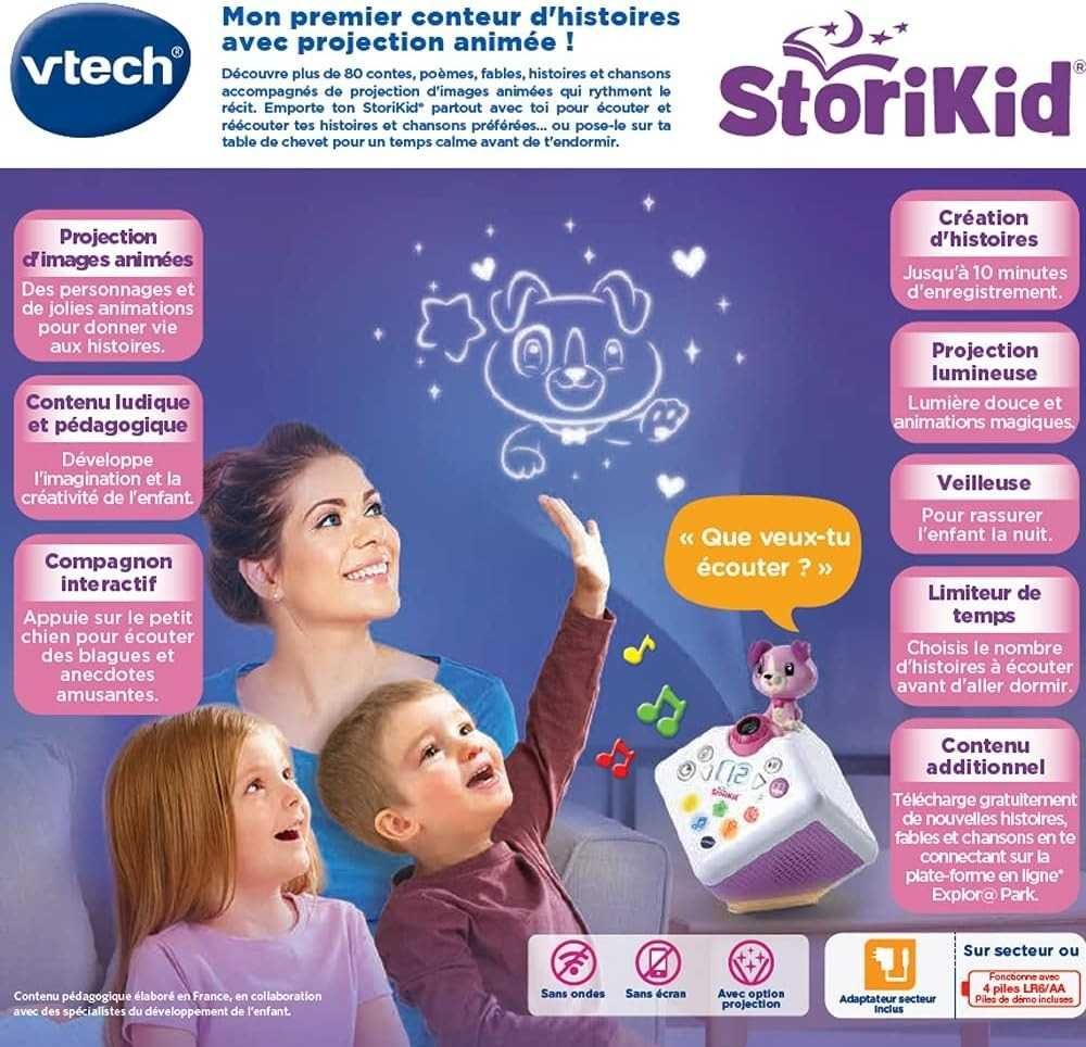 VTech - StoriKid, Mój Różowy, Interaktywny mówca