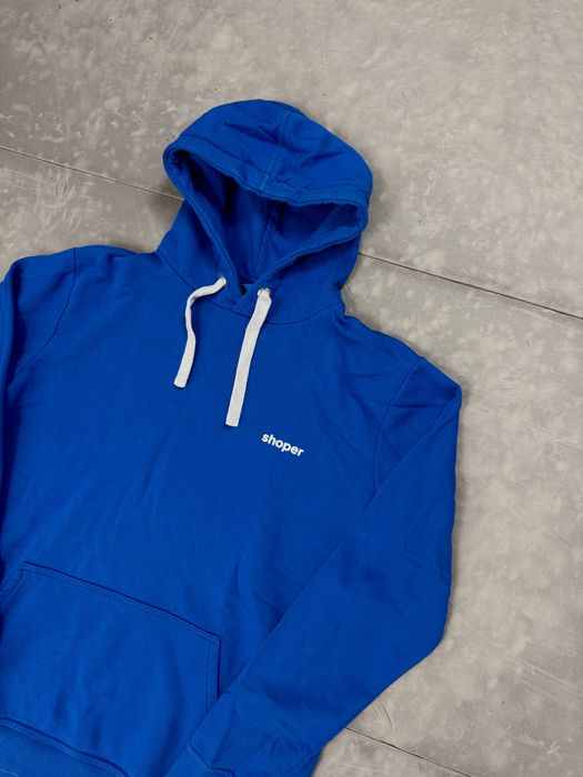 Shoper S.A. niebieska bluza z nadrukiem hoodie (L/XL)