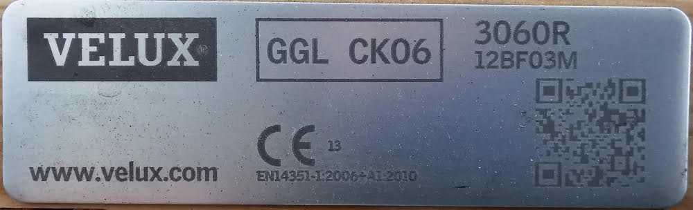 Wkłady szybowe (szyby) Velux CK06 (55 x 118 cm)