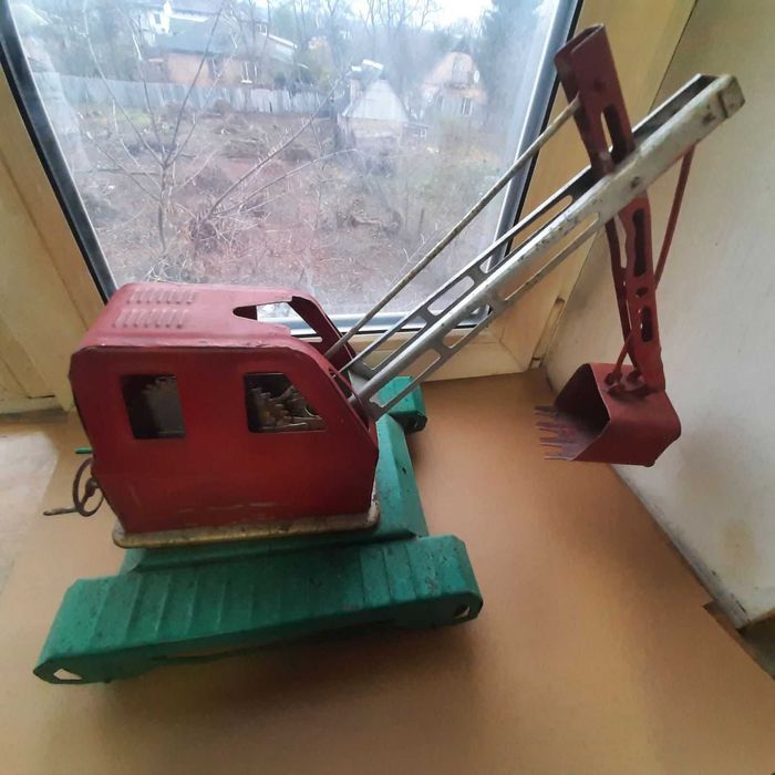 коллекционная металл игрушка СССР - Экскаватор Сим 19-88 длина 50 см