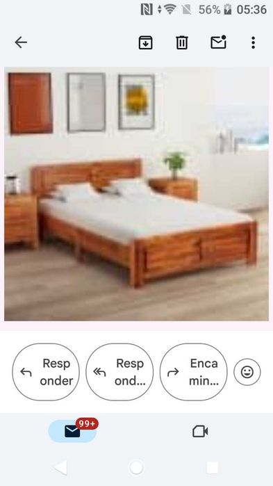 Cama de Madeira Nova 120-200cm