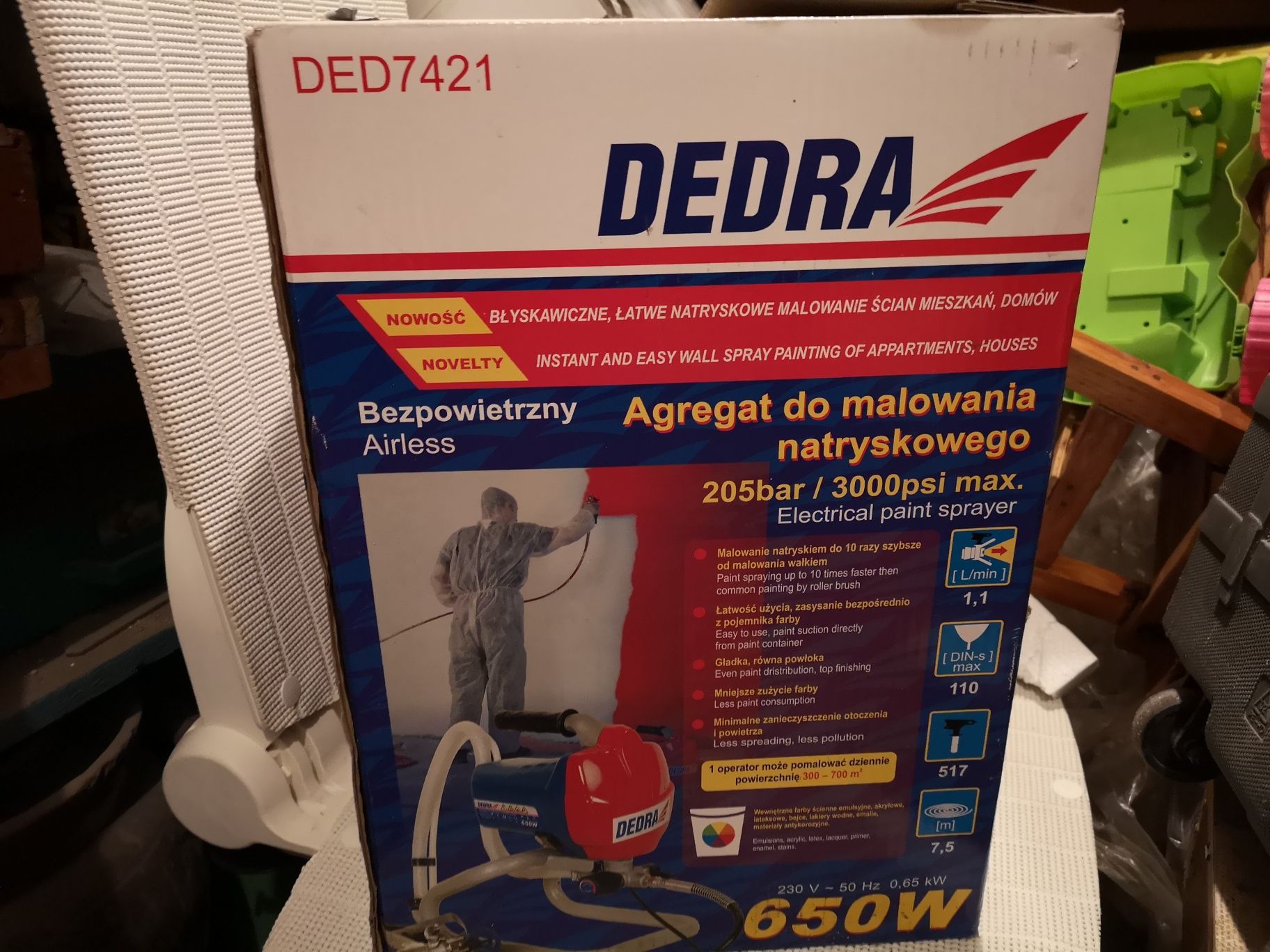 DEDRA DED7421. Agregat Malarski Chydrodynamiczny 650W