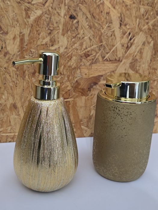 Dispensador de sabão líquido dourado (Cerâmica).