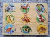 Melissa & Doug Puzzle Dźwiękowe -zwierzęta