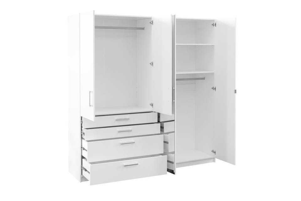 Pekos Lux 200x210x60 Nowa biała szafa z lustrem