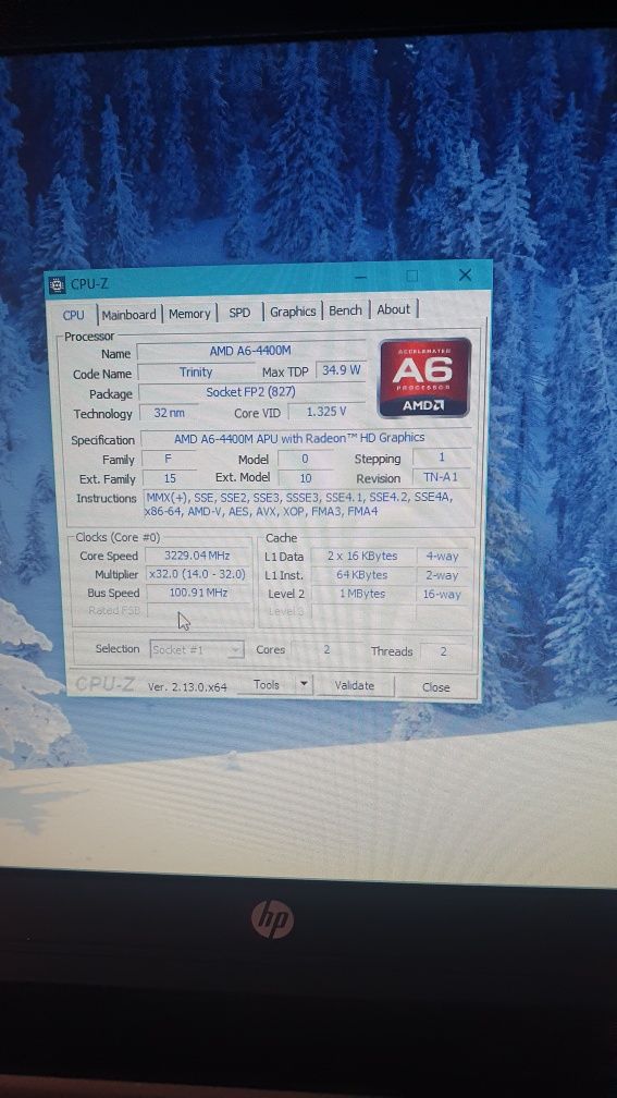 Procesor AMD A6-4400M socket fp2