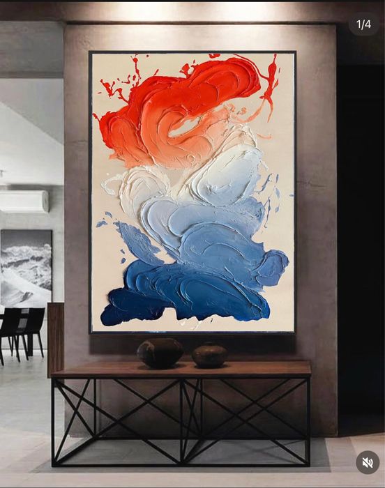 Pintura unique, quadros, abstracta, técnica mista, tela premium