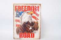 Plakat szyld metalowy 33/25 cm Freedom road