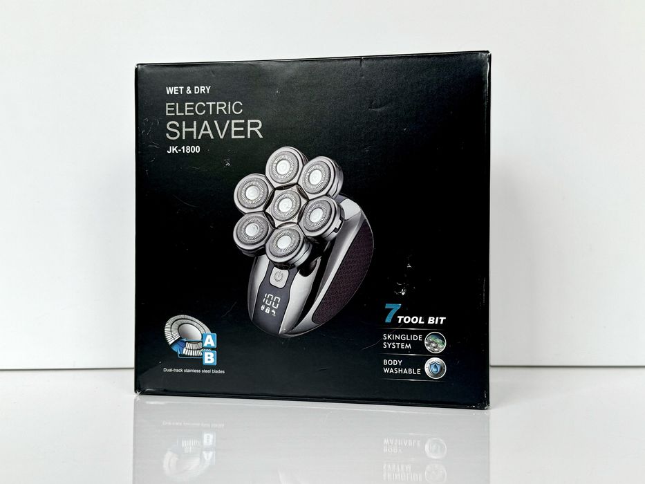Електрична бритва роторна машинка для голови стайлер Wet&dry JK-1800
