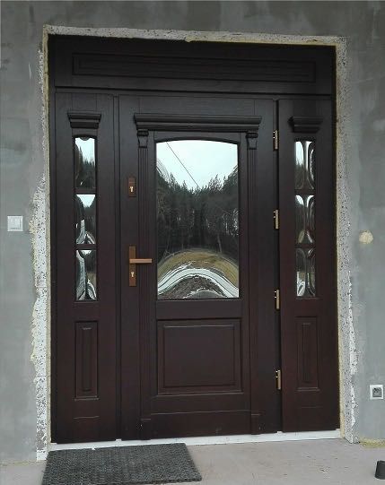 Drzwi zewnętrzne dębowe