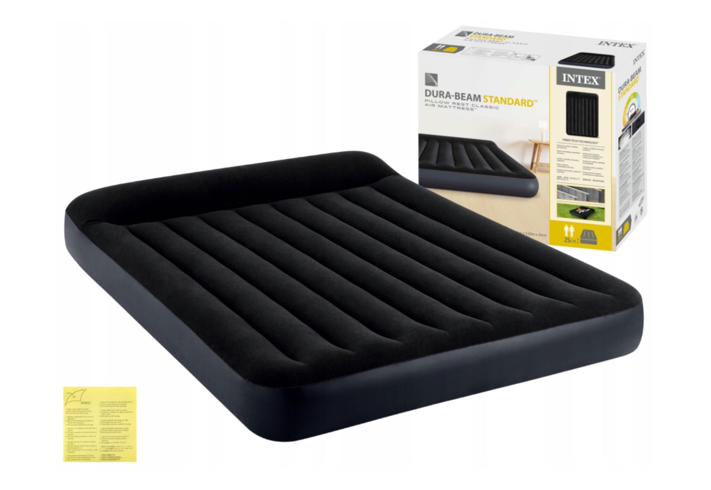 Materac INTEX 203x152x25 Wygodny Welur idealny pod namiot