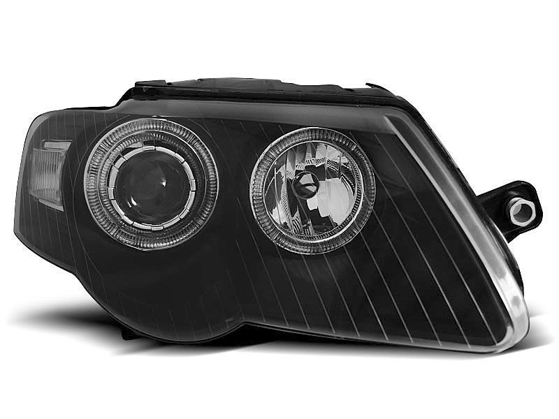 lampy przód vw passat b6 05-10 ringi black rhd/lhd