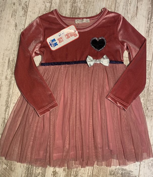 Платье велюр- фатин