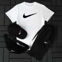 Чоловічий спортивний костюм Nike футболка + шорти Найк літній костюм