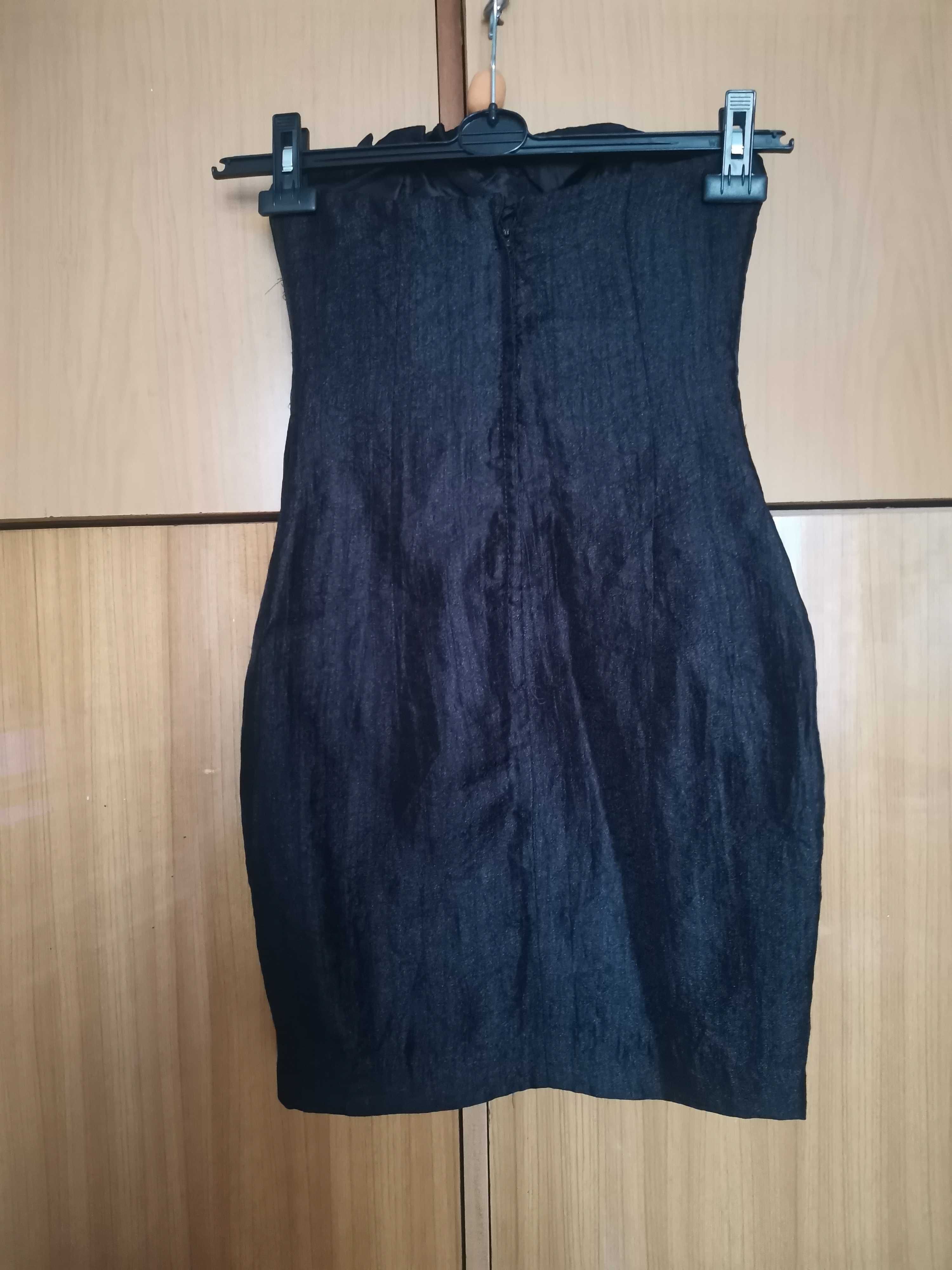 Czarna sukienka H&M bez ramiączek