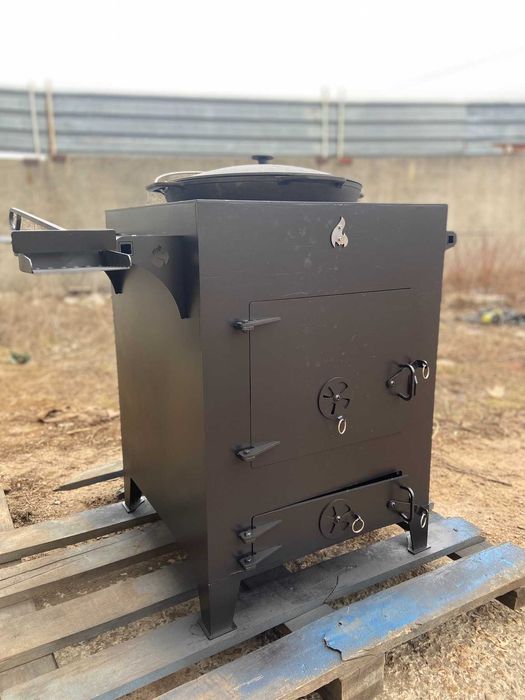 Піч під казан 5 мм, діаметр 46 см, з набірними кільцями та столиками