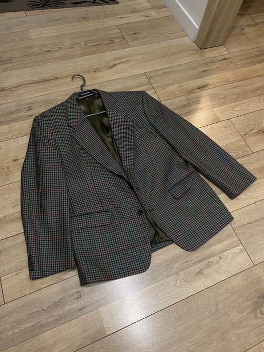 Marynarka w kratę 100% wełna Kavaler